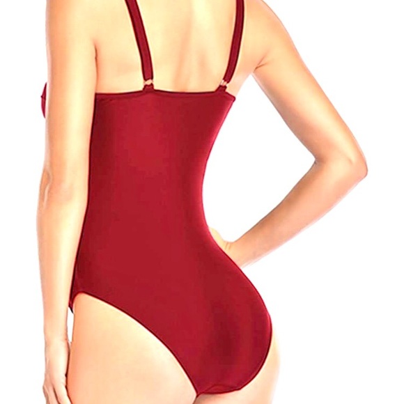 Red One Piece Bathing Suit - Picture 5 of 10